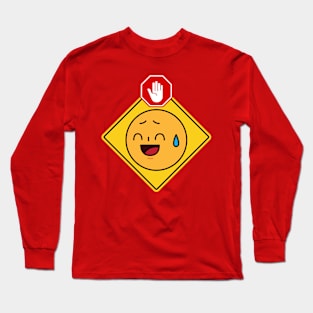 Alert Warning Facial Emoji Expressions #6 Long Sleeve T-Shirt